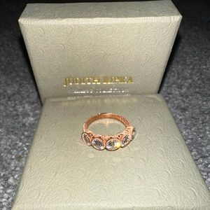 Judith Ripka Pink Gold 5-Stone Ring